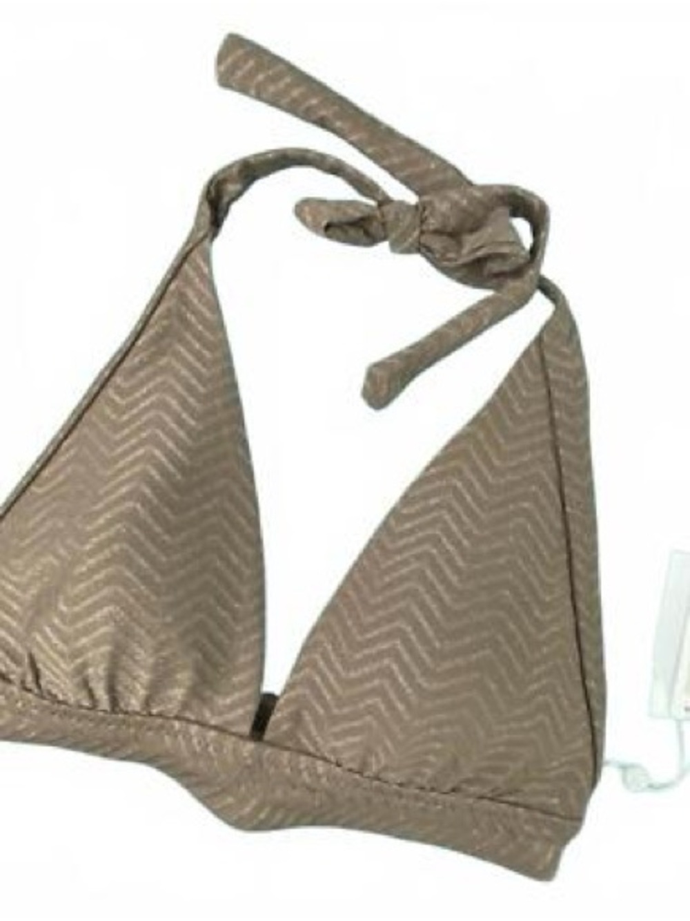 NWT Trina Turk Halter Bikini Top Sandstone/Metallic